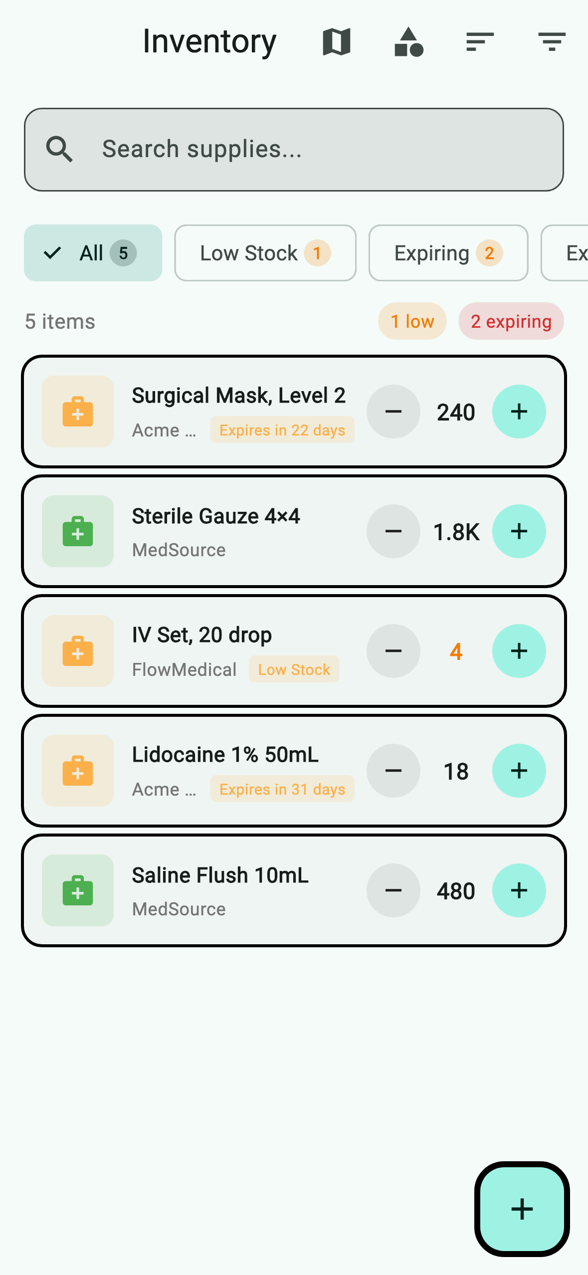 Populated inventory home