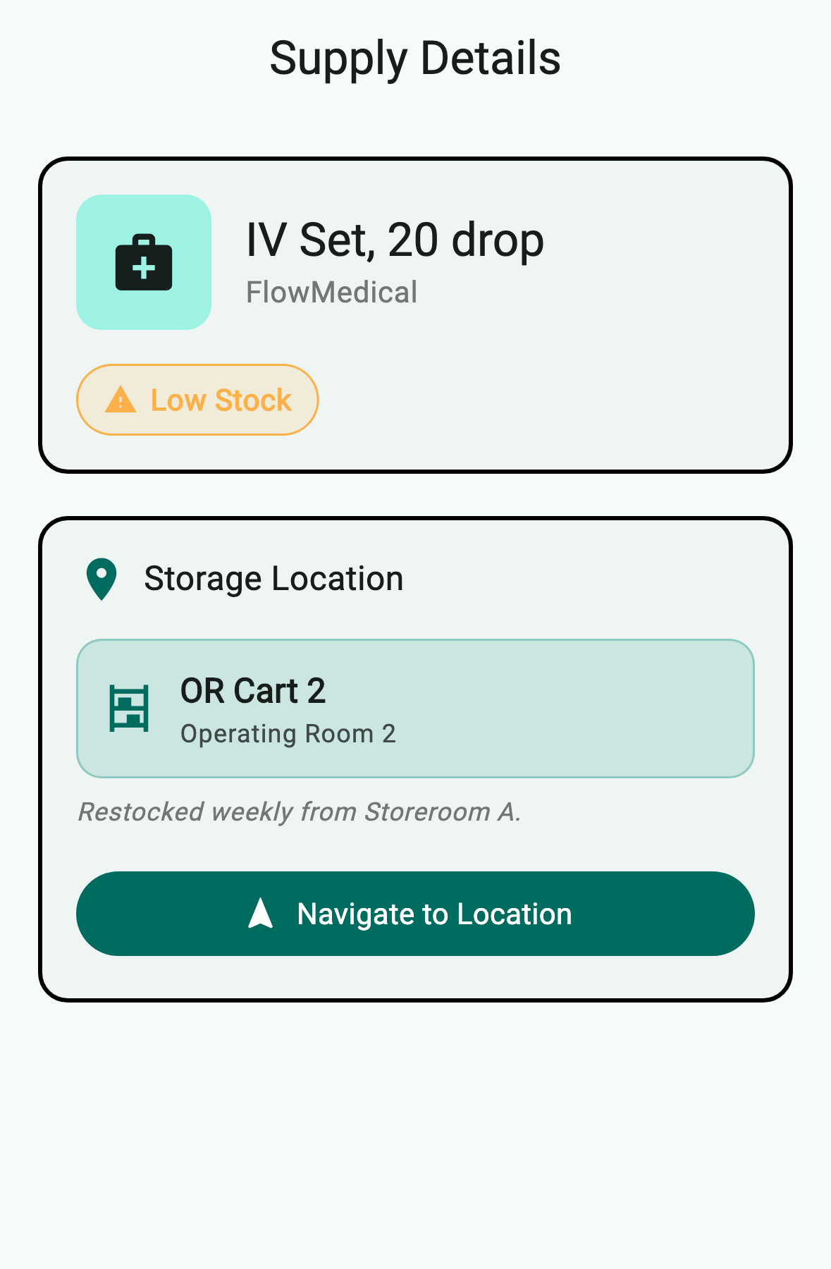 supply location card